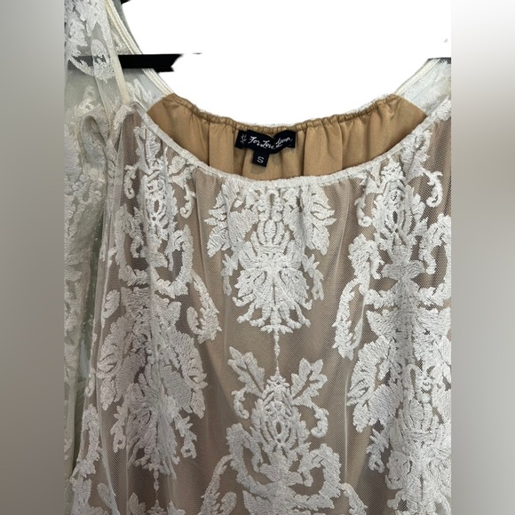 FOR LOVE & LEMONS San Marcos Off the Shoulder Ivory Lace Dress Boho Size Small - Picture 9 of 16